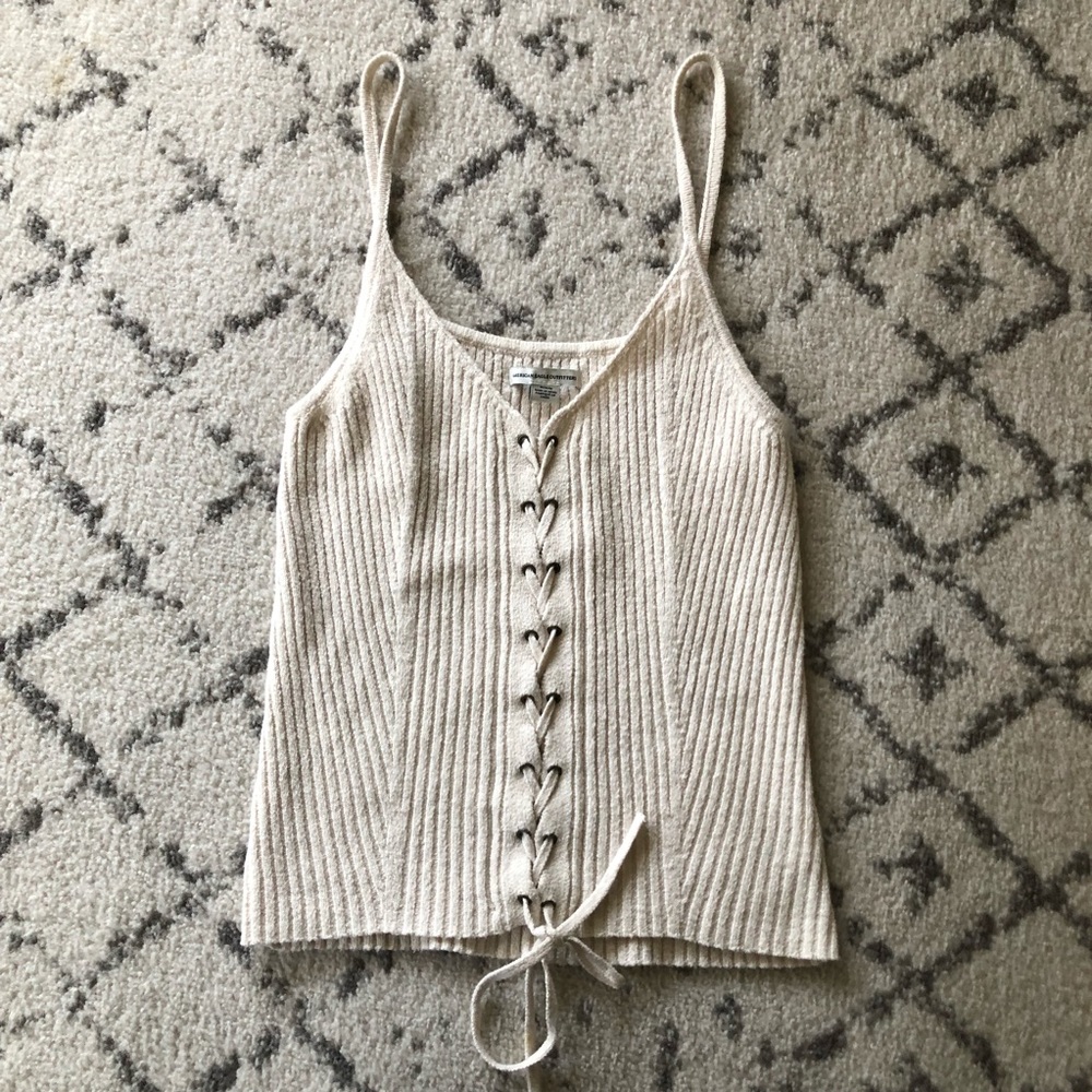 AE lace up tank
